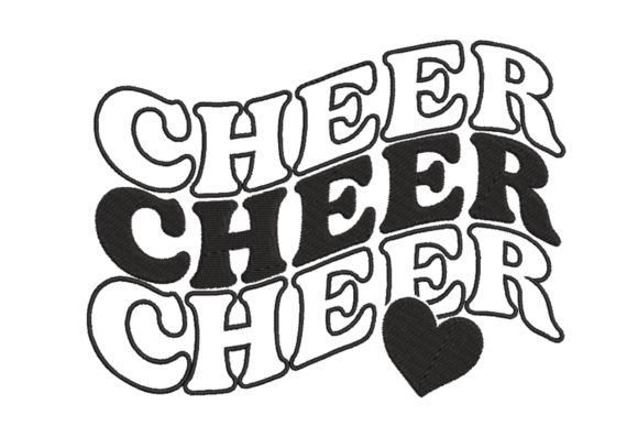 Capture Groovy Team Spirit with Retro Stacked Cheer