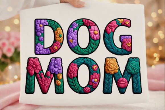 Celebrate Pet Moms: The Ultimate Floral Dog Mom PNG Design