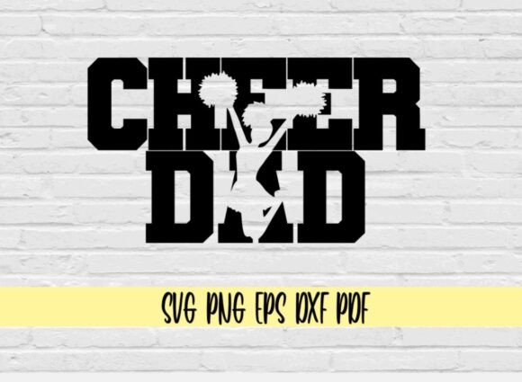 Celebrate Spirit with Cheer Dad & Cheerleader Silhouette Cutout
