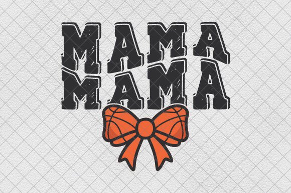 Coquette Mama Basketball Bow PNG Retro: A Slam Dunk for Your Designs