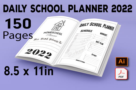 Daily School Planner 2022: Organize Your Year in Style