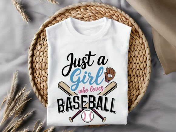 Just a Girl Who Baseball T-Shirt Design: A Sporty Graphic for Every Creator