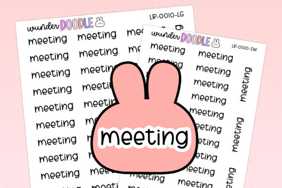 Meeting Printable Planner Stickers: A Creative Solution for Scheduling