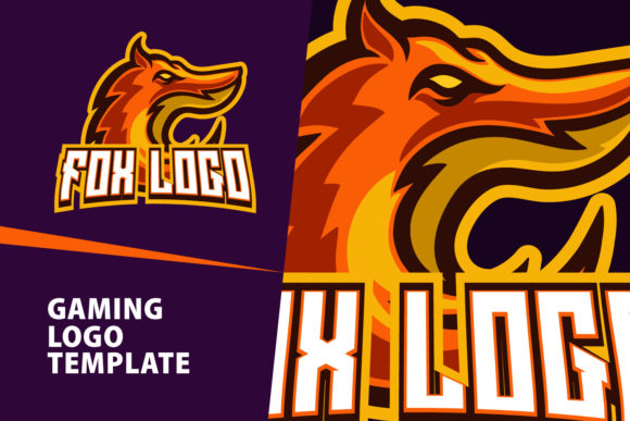 Orange Fox Mascot: Bold Esport & Branding Logo Design