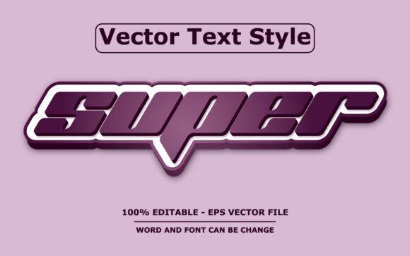 Unleash Action-Packed Energy with the SUPER Vector Text Effect